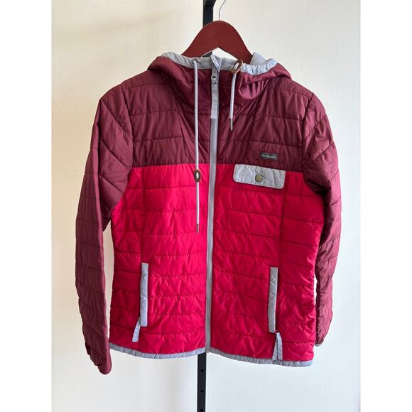 Columbia Jackets & Blazers - Columbia Women's Red Maroon Hooded Jacket Size S #83513